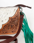 American Darling ADBGZ191BRW Organiser Hair-On Genuine Leather Women Bag Western Handbag Purse