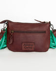 American Darling ADBGZ191BRW Organiser Hair-On Genuine Leather Women Bag Western Handbag Purse