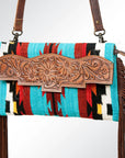 American Darling Small Crossbody Hand Tooled Saddle Blanket Genuine Leather women bag western handbag purse