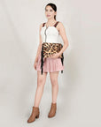American Darling ADBGZ207CHE Envelope Hair-On Genuine Leather Women Bag Western Handbag Purse