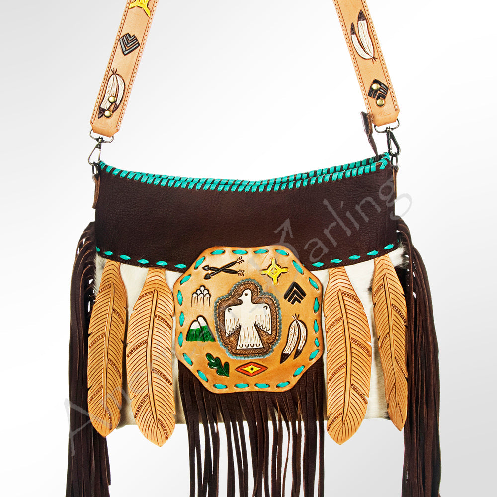 American Darling ADBG521 Tote Hand Tooled Genuine Leather Women Bag Western Handbag Purse