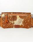 American Darling ADBG526ACGO Wallet Hand Tooled Hair-On Genuine Leather Women Bag Western Handbag Purse