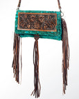 American Darling ADBG526ACGO Wallet Hand Tooled Hair-On Genuine Leather Women Bag Western Handbag Purse