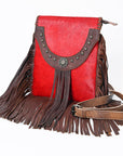 American Darling ADBG527RED Crossbody Hair-On Genuine Leather Women Bag Western Handbag Purse