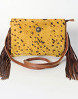 American Darling ADBG530YLAC2 Clutch Hair-On Genuine Leather Women Bag Western Handbag Purse
