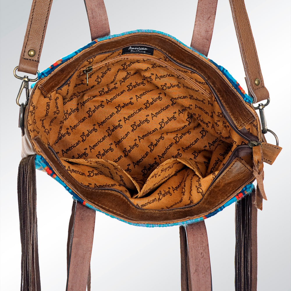 American Darling ADBG534 Tote Hand Tooled Saddle Blanket Genuine Leather Women Bag Western Handbag Purse