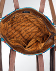 American Darling ADBG534 Tote Hand Tooled Saddle Blanket Genuine Leather Women Bag Western Handbag Purse
