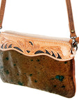 American Darling Small Crossbody Hand Tooled Hair On Genuine Leather Women Bag Western Handbag Purse