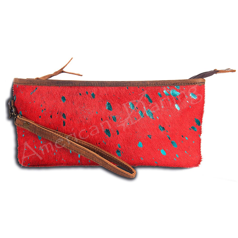 American Darling Wristlet Genuine Leather Women Bag W. Handbag Purse –