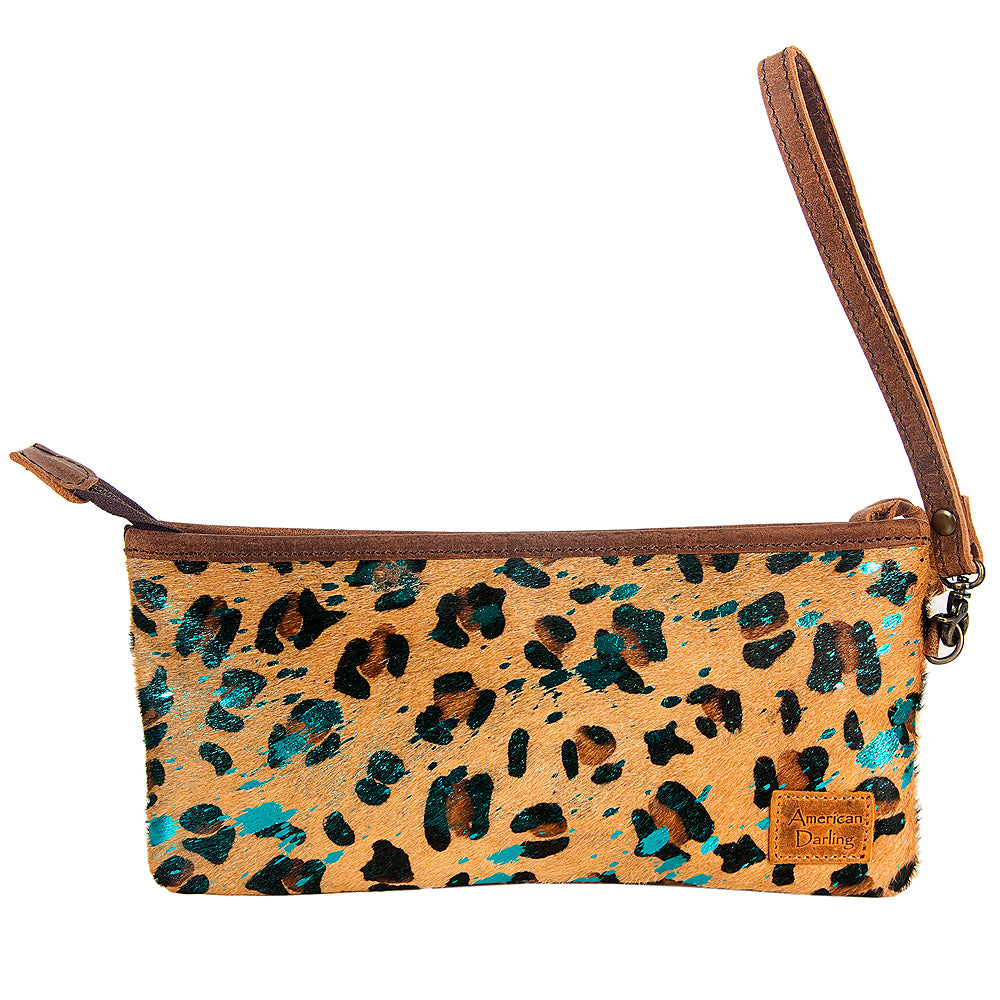 American Darling Wristlet Hair on Genuine Leather Western Women Bag | Handbag Purse | Women Wristlet | Wristlet Wristlet | Travel Wristlet | Leather Wristlet | Clutch Wristlet