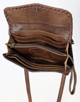 American Darling ADBG514BR Small Crossbody Hand Tooled Genuine Leather Women Bag Western Handbag Purse