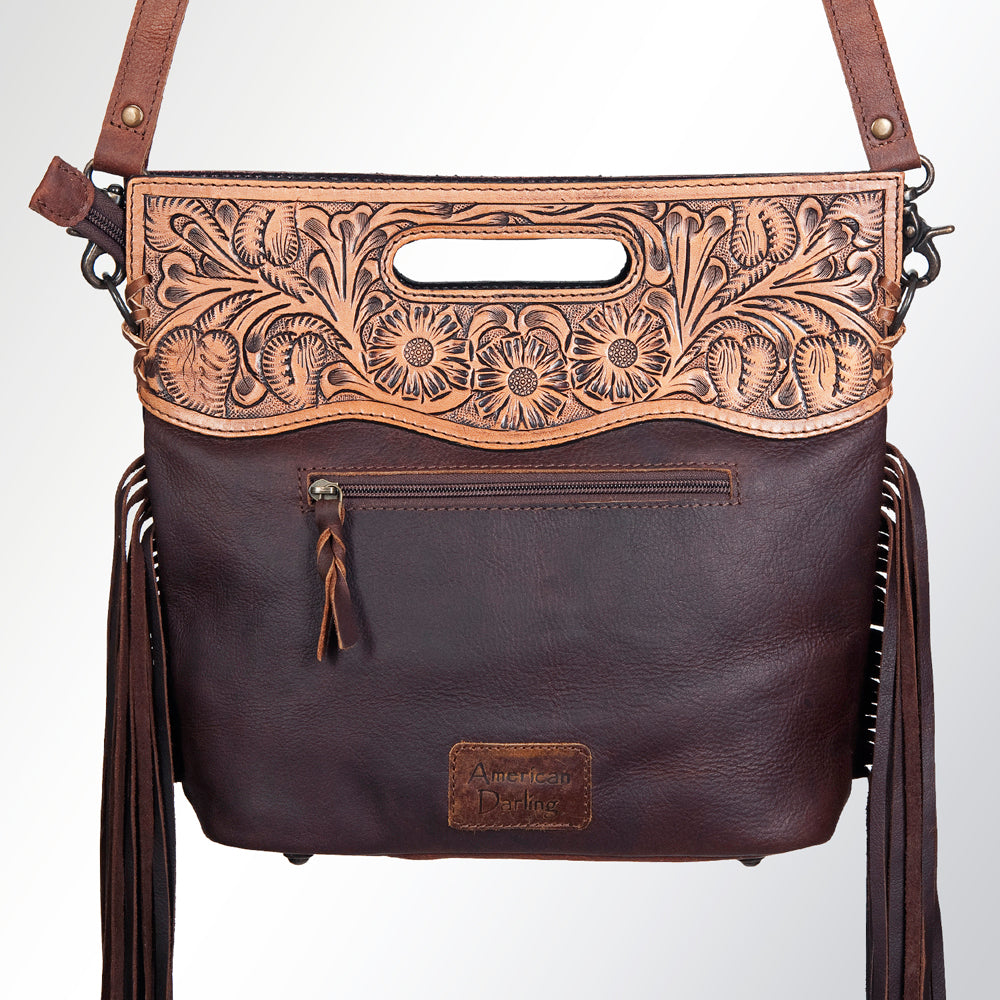 American Darling Clutch Hand Tooled Hair on Genuine Leather Western Women Bag Handbag Purse | Purses for Cute