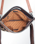 American Darling Clutch Hand Tooled Hair on Genuine Leather Western Women Bag Handbag Purse | Purses for Cute