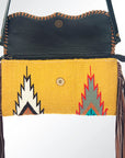 American Darling ADBG344A-BKW Cross Body Saddle Blanket Hair On Genuine Leather Women Bag Western Handbag Purse