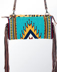 American Darling ADBG344C-CHE Cross Body Saddle Blanket Hair On Genuine Leather Women Bag Western Handbag Purse