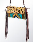 American Darling ADBG344C-CHE Cross Body Saddle Blanket Hair On Genuine Leather Women Bag Western Handbag Purse