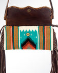 American Darling ADBG344E-CHE Cross Body Saddle Blanket Hair On Genuine Leather Women Bag Western Handbag Purse