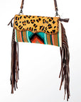 American Darling ADBG344E-CHE Cross Body Saddle Blanket Hair On Genuine Leather Women Bag Western Handbag Purse