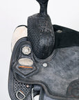 HILASON W. H. Ranch Roping Roper American Leather Saddle Black –