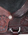 HILASON W. H. Ranch Roping Roper American Leather Saddle Dark Brown –