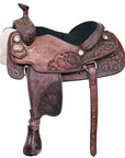 HILASON W. H. Ranch Roping Roper American Leather Saddle Dark Brown –