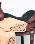 HILASON W. H. Ranch Roping Roper American Leather Saddle Mahogany –