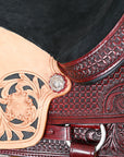 HILASON W. H. Ranch Roping Roper American Leather Saddle Mahogany –
