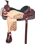 HILASON W. H. Ranch Roping Roper American Leather Saddle Mahogany –