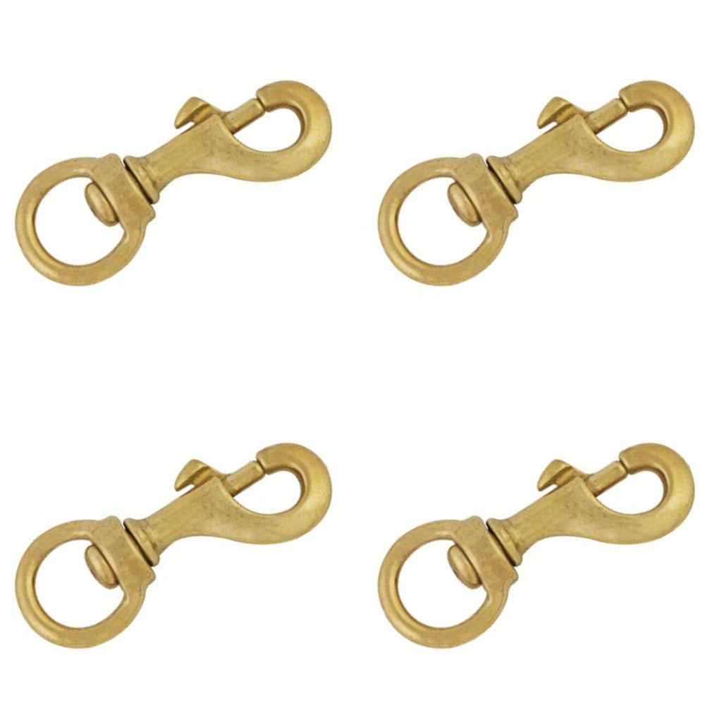 1 1/8 In X 4 3/4 Hilason Swivel Round Eye Bolt Snap Solid Brass –