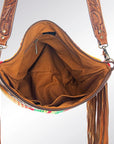 American Darling ADBGZ223 Signature Crossbody Hand Tooled Saddle Blanket Genuine Leather Women Bag Western Handbag Purse