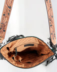 American Darling ADBGZ225 Signature Crossbody Hand Tooled Saddle Blanket Genuine Leather Women Bag Western Handbag Purse