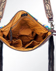 American Darling ADBGZ226 Signature Crossbody Hand Tooled Saddle Blanket Genuine Leather Women Bag Western Handbag Purse