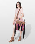 American Darling ADBGZ228 Signature Crossbody Hand Tooled Saddle Blanket Genuine Leather Women Bag Western Handbag Purse