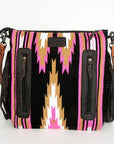 American Darling ADBGZ228 Signature Crossbody Hand Tooled Saddle Blanket Genuine Leather Women Bag Western Handbag Purse