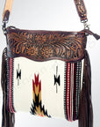 American Darling Signature Crossbody Hand Tooled Saddle Blanket Genuine Leather Women Bag Western Handbag Purse