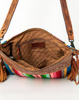 American Darling ADBGZ240 Tote Hand Tooled Saddle Blanket Genuine Leather Women Bag Western Handbag Purse