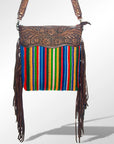 American Darling ADBGZ243 Signature Crossbody Hand Tooled Saddle Blanket Genuine Leather Women Bag Western Handbag Purse