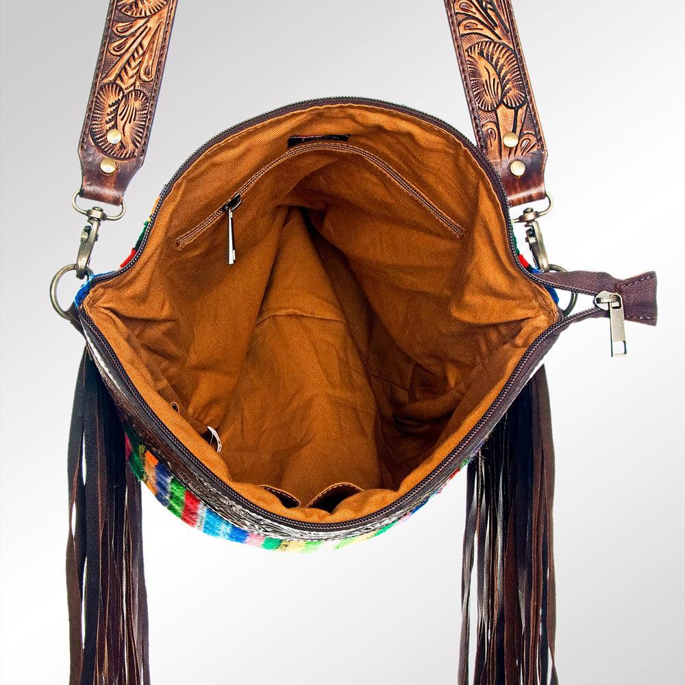 American Darling ADBGZ243 Signature Crossbody Hand Tooled Saddle Blanket Genuine Leather Women Bag Western Handbag Purse