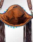 American Darling ADBGZ244 Signature Crossbody Hand Tooled Saddle Blanket Genuine Leather Women Bag Western Handbag Purse