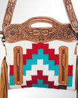 American Darling ADBGZ245 Clutch Hand Tooled Saddle Blanket Genuine Leather Women Bag Western Handbag Purse