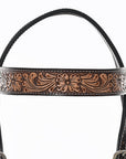 HILASON Western Horse Headstall Breast Collar Wither Strap Set American Leather Floral