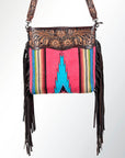 American Darling ADBGZ250 Signature Crossbody Hand Tooled Saddle Blanket Genuine Leather Women Bag Western Handbag Purse