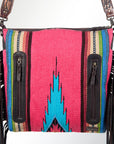 American Darling ADBGZ250 Signature Crossbody Hand Tooled Saddle Blanket Genuine Leather Women Bag Western Handbag Purse