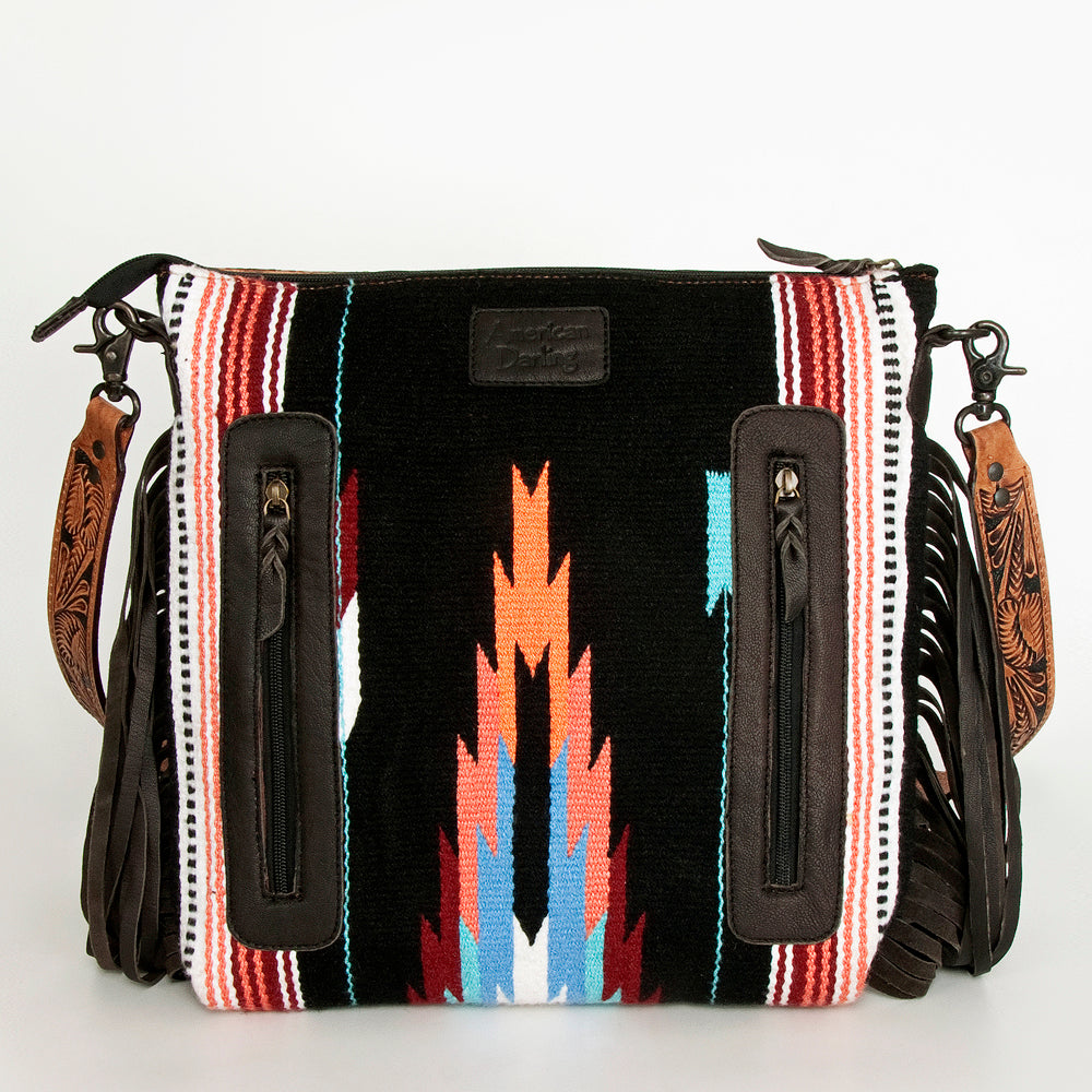 American Darling Signature Crossbody Hand Tooled Saddle Blanket Genuine Leather Women Bag Western Handbag Purse