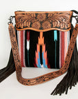 American Darling HOBO Hand Tooled Hair-on Genuine Leather women bag western handbag purse