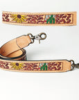 American Darling ADSTF124 Hand Tooled Genuine Leather Crossbody Handle Strap For Bags