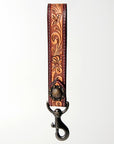 American Darling ADBRF125 Hand Tooled Genuine Leather Handle Strap For Wristlet Bags