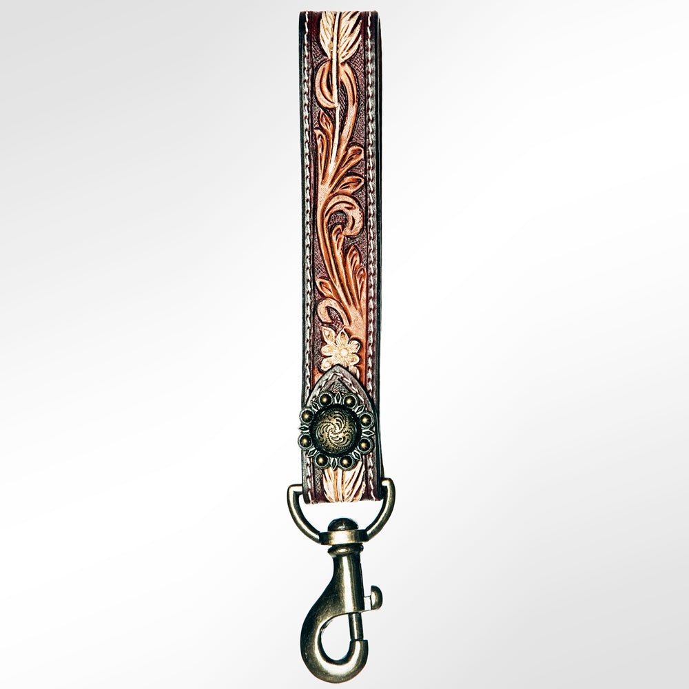 American Darling Full Grain Genuine Leather Handle Strap For Wristlet Bags