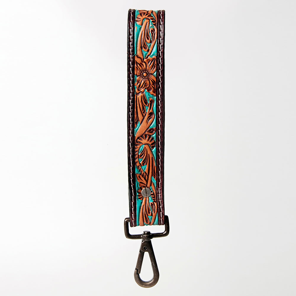 American Darling ADBRF127 Hand Tooled Genuine Leather Handle Strap For Wristlet Bags