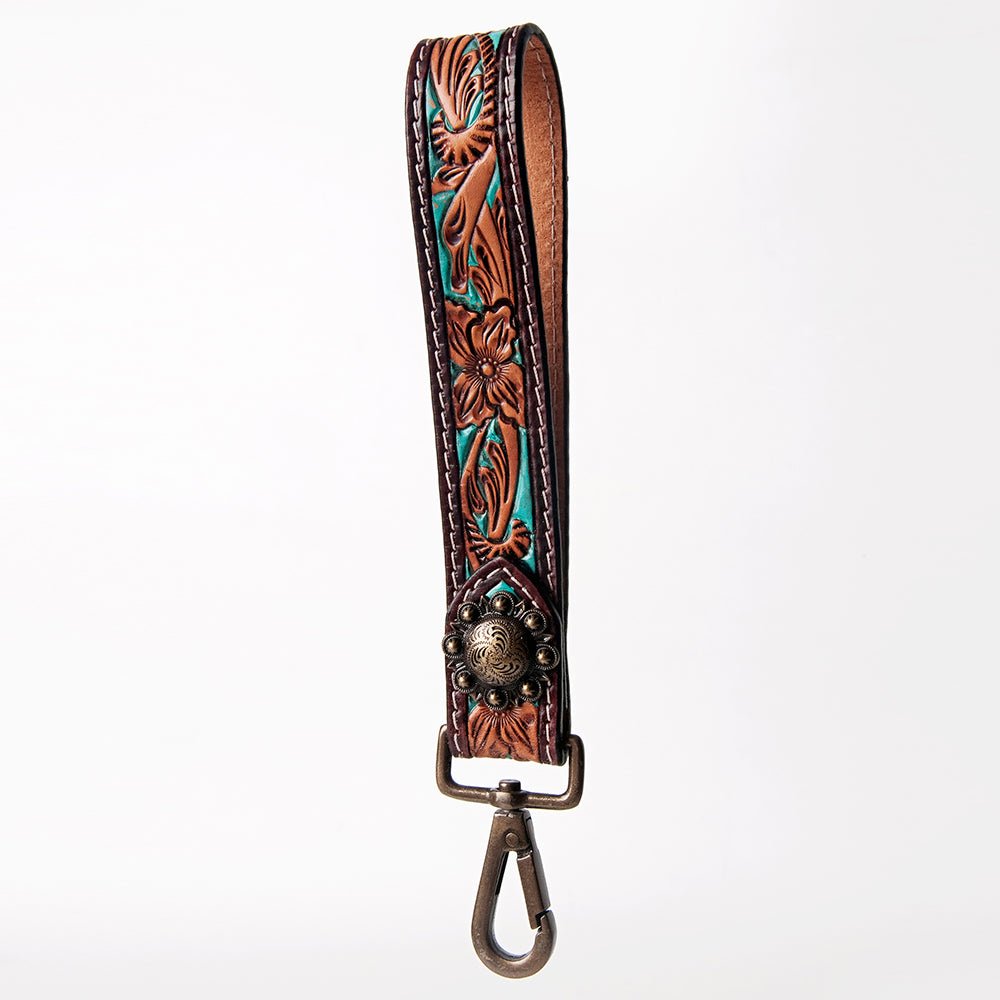 American Darling Full Grain Genuine Leather Handle Strap For Wristlet Bags